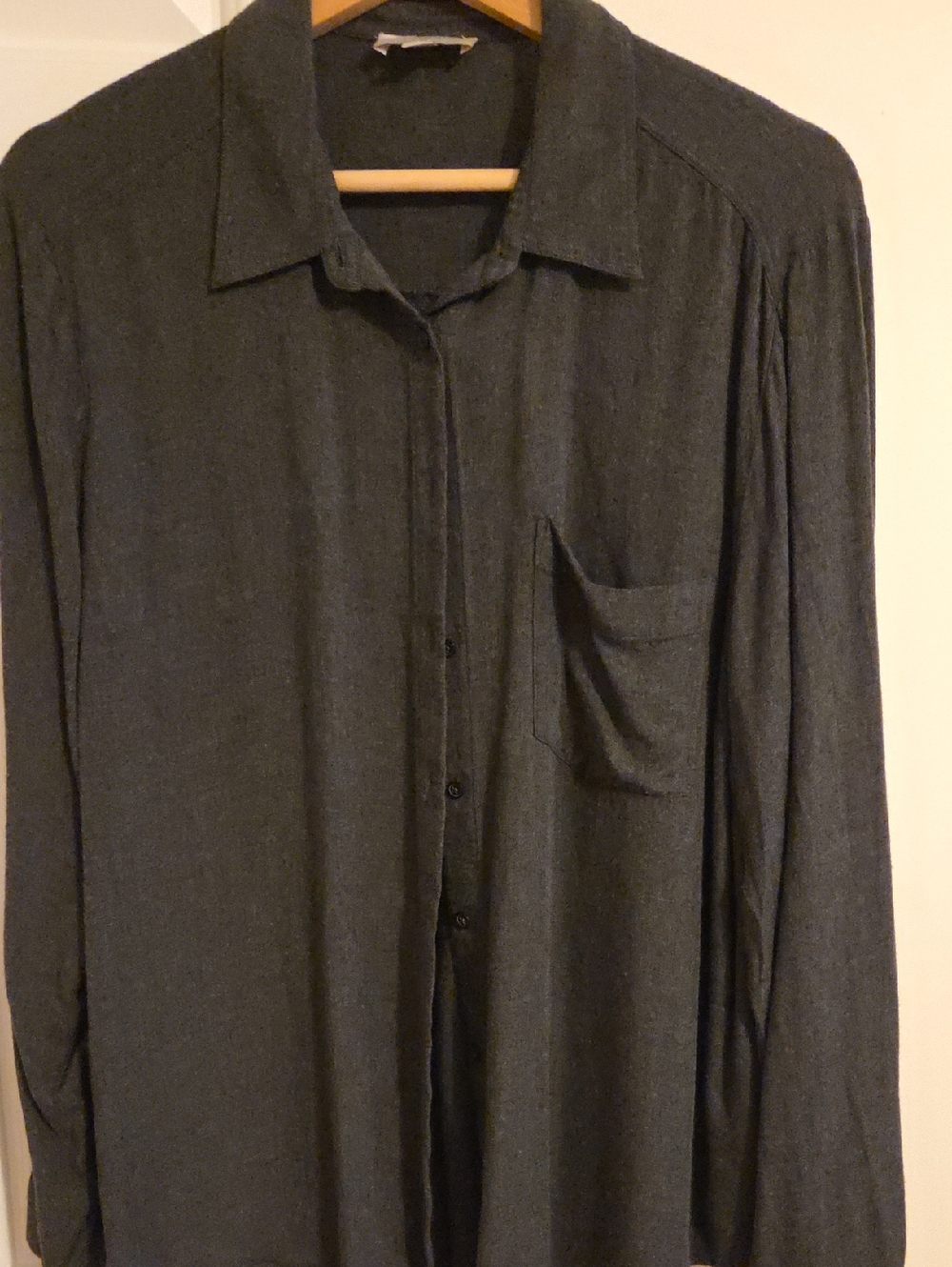 Loft Charcoal Button-Up Shirt